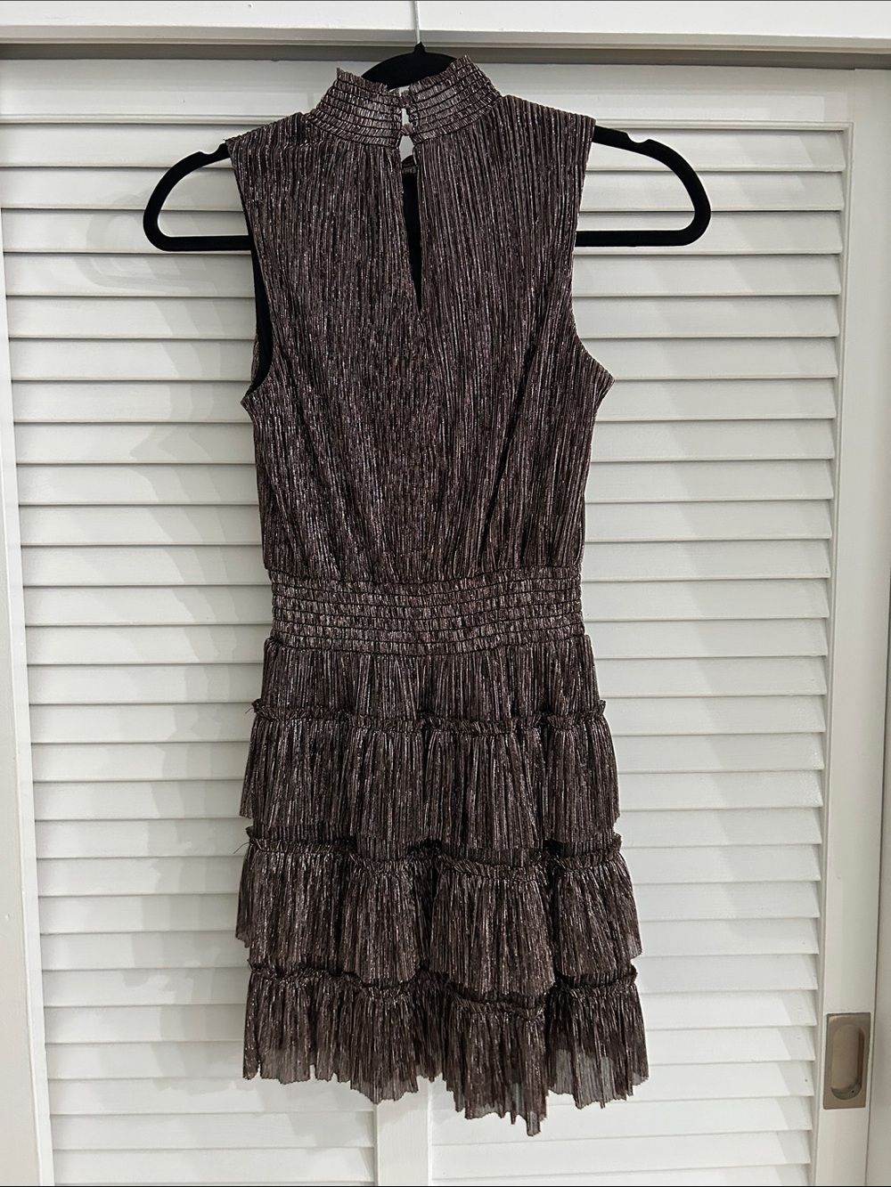 Women’s Metallic Ruffle Dress - Picture 2 of 3